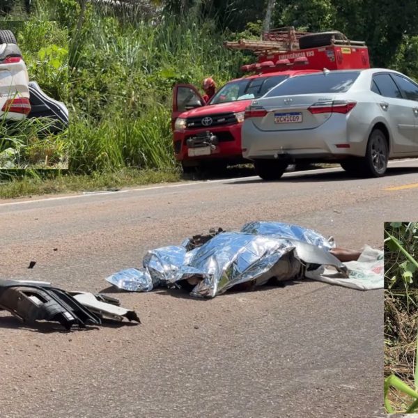 Invadiu a pista e acabou ‘esmagado’: motociclista morre após entrar de forma brusca na BR-174 em MT; vídeo