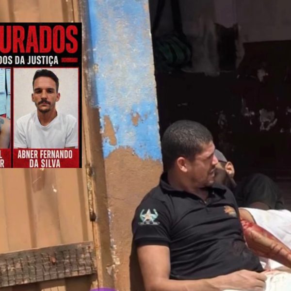 ‘Banho de sol’ termina em fuga com dois presos baleados em MT; assista