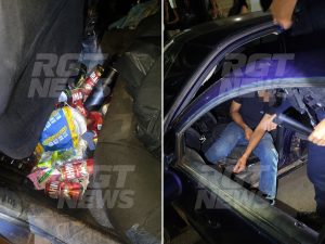Bêbado atropela adolescente, “apaga” dentro de carro e acaba nas mãos da PM; veja