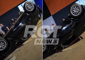 Mini Cooper capota após atingir Corolla Cross na Dom Pedro II em Rondonópolis; vídeo