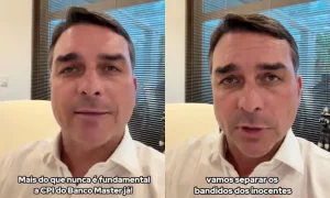 “Vamos separar os bandidos dos inocentes”, diz Flávio Bolsonaro ao pedir CPI do Banco Master