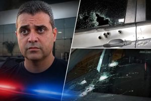 Delegado tem carro crivado de balas durante troca de tiros e dirige ferido até hospital em MT; vídeo