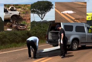 Pai e filha de 8 meses morrem após colisão gravíssima entre F-350 e moto em MT; vídeo