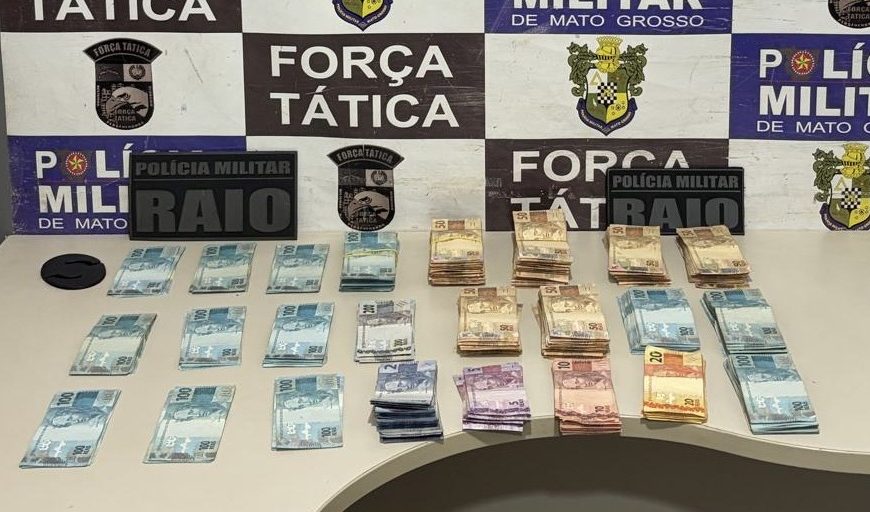 ‘Caixa’ do CV cai com mais de R$ 73 mil após PM desmontar QG da facção em Rondonópolis; vídeo