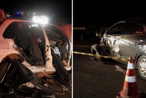 Quatro pessoas morrem presas às ferragens em trágico envolvendo 3 veículos em MT; vídeos fortes