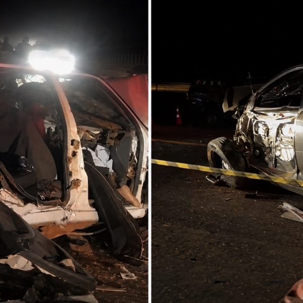 Quatro pessoas morrem presas às ferragens em trágico envolvendo 3 veículos em MT; vídeos fortes