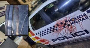 Homem espanca namorada, esfaqueia militar e acaba morto em confronto com a PM em MT