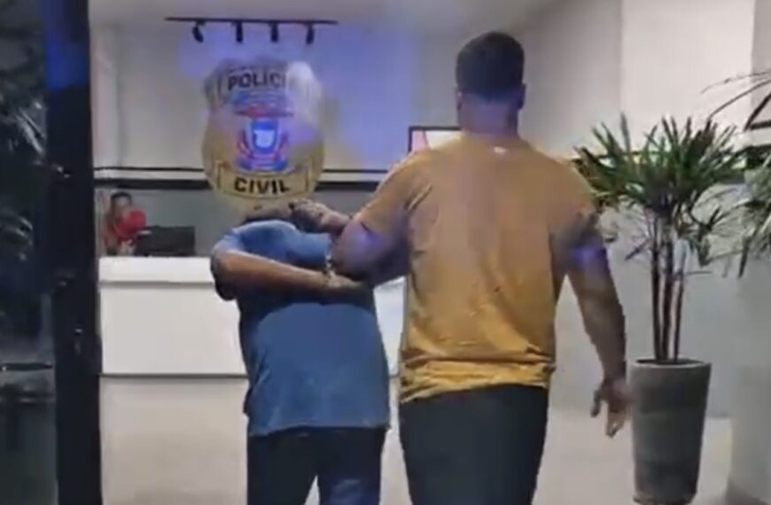 Idoso amigo da família é preso suspeito de estuprar menina de 12 anos em Rondonópolis; assista à prisão