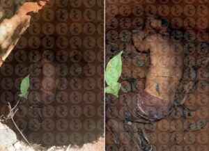Vídeo chocante mostra corpo de homem assassinado encontrado dentro de cova em MT