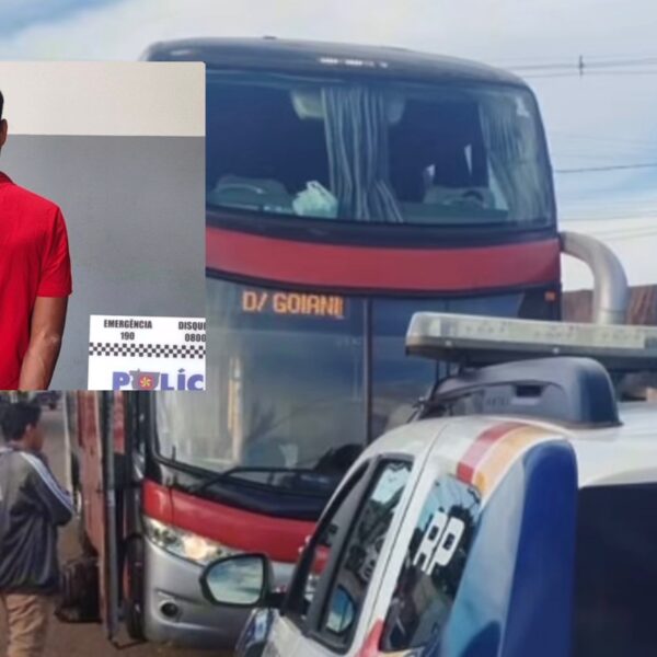 Indivíduo tenta matar homem esfaqueado dentro de ônibus na região de Rondonópolis; veja imagens
