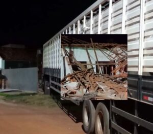 Ex joga caminhão contra casa, deixa mulher ferida em noite perturbadora em MT; vídeo