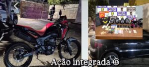 Rondonópolis: dupla é flagrada com moto furtada e PM descobre carro roubado e drogas em esconderijo de faccionados