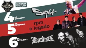 Supla, RPM, Rodox e a força do rock regional prometem edição histórica do 10º Caveiras Moto Festival em Rondonópolis