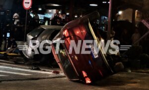 Vídeo mostra carro destruído após capotar várias vezes e deixar 4 feridos em Rondonópolis