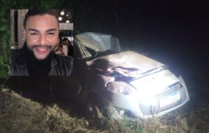 Mãe e filho morrem após carro sair da pista e capotar na MT-130