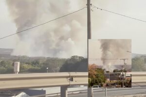 Mais um grande incêndio atinge Rondonópolis e fumaça toma conta da região; assista