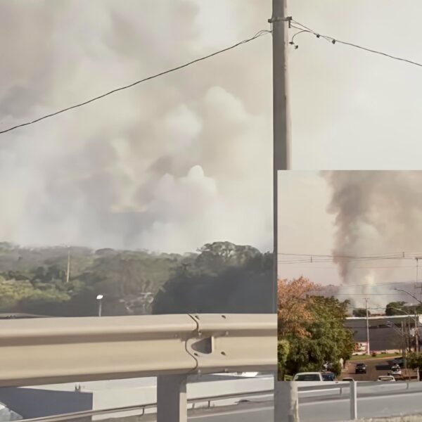 Mais um grande incêndio atinge Rondonópolis e fumaça toma conta da região; assista