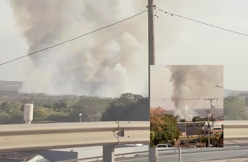 Mais um grande incêndio atinge Rondonópolis e fumaça toma conta da região; assista