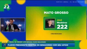 Flávio Bolsonaro reforça apoio a Zé Medeiros para o Senado em MT durante live semanal; assista