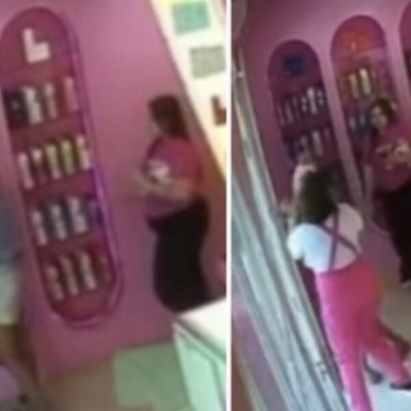 Vídeo mostra mulher tentando furtar perfume e dando trabalho para funcionárias da WePink em MT