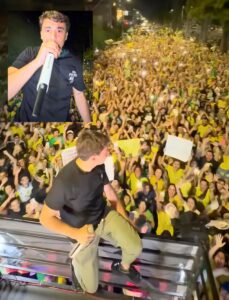 Nikolas mita em reposta a Lula e Janja em meio à multidão: “Canalha é quem não assume o que falou”; assista