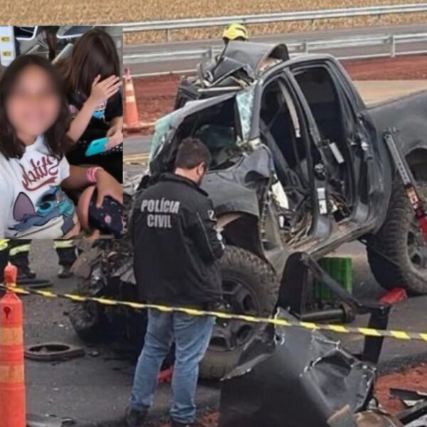 Pai e duas filhas saem de MT para velório e morrem em batida com carreta na BR-163; imagens