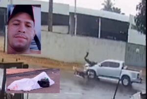 Motociclista morre atropelado e é arremessado sobre capô de S10 em MT; vídeo mostra acidente