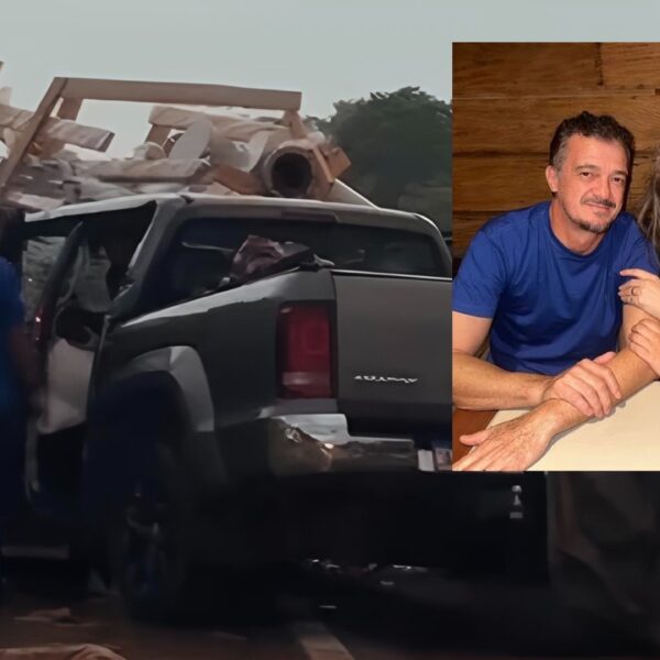 Empresários morrem em colisão fortíssima entre Amarok e caminhão na BR-163 em MT; vídeo