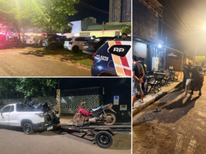 Rondonópolis: amostradinhos de moto e folgados que estacionam no canteiro perto de bares são alvos da PM; vídeo