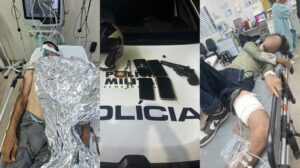 PM troca tiros com criminosos durante assalto a pet shop e liberta reféns em MT; vídeo