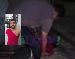 Vídeo mostra prisão de bandido que ameaçou atirar contra doméstica durante roubo em MT