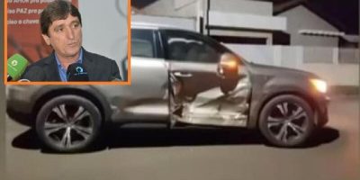 Motorista bêbado colide em carro de prefeito