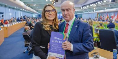 Primeira-dama Janja com o secretário-geral da OEI, Mariano Jabonero (Foto: Arquivo/Ricardo Stuckert/PR)