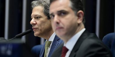 Ministro da Fazenda, Fernando Haddad, e o presidente do Senado, Rodrigo Pacheco | Foto: Pedro França/Agência Senado