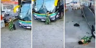 atropelada-ônibus atropelada-ônibus